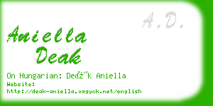 aniella deak business card